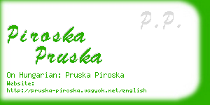 piroska pruska business card